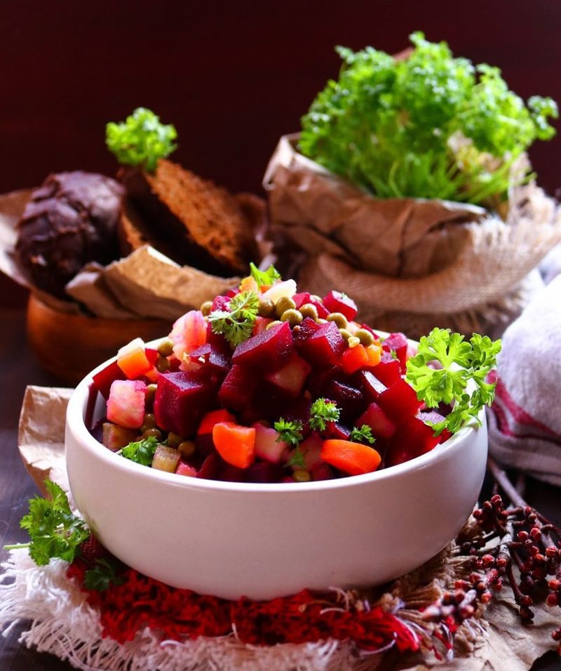 Russian Vinegret Salad (Boiled Beet and Vegetable Salad)