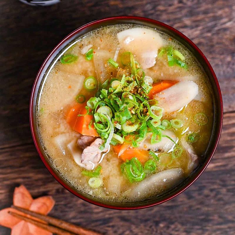 Japanese Tonjiru - Pork and Root Vegetable Miso Soup