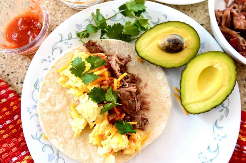 Pulled Chicken Breakfast Tacos