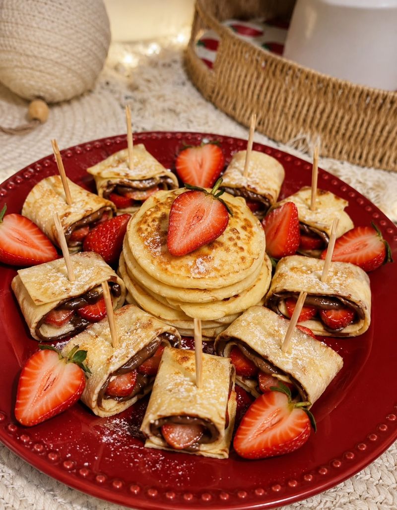 Strawberry Nutella Sandwich Roll-Ups