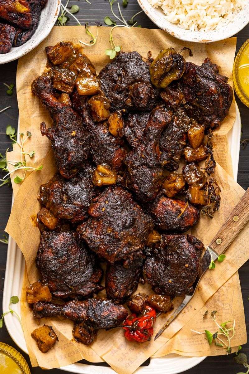 Jamaican Jerk Chicken with Scotch Bonnet and Pineapple Marinade