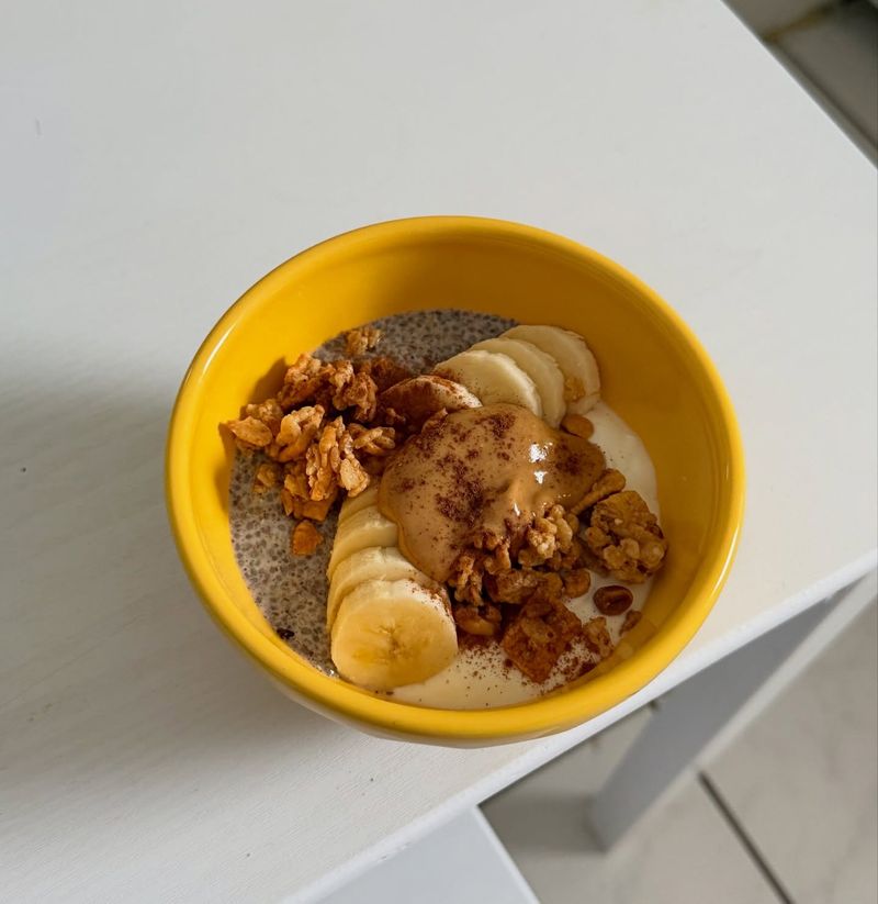 Almond Milk Chia Granola Bowl