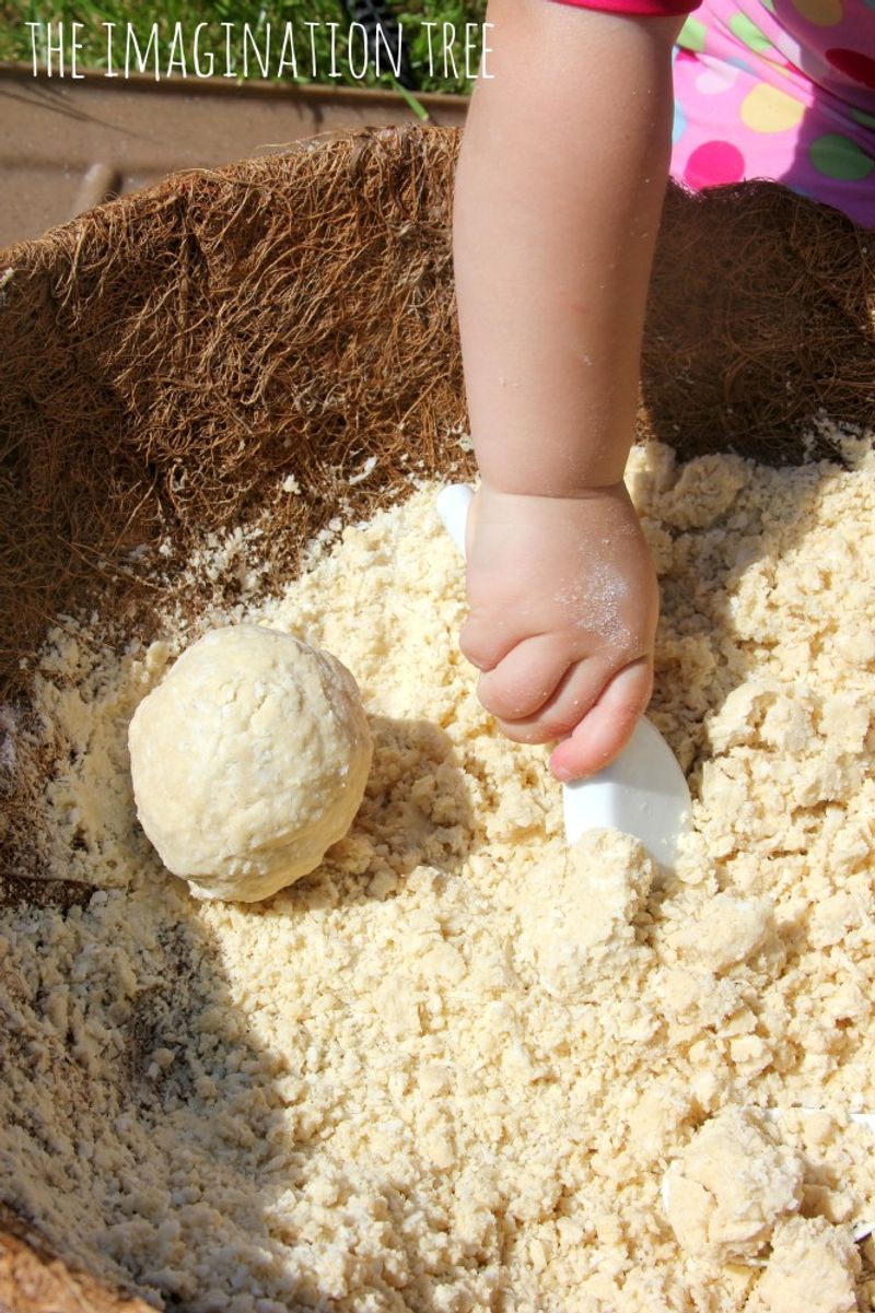 Edible Cloud Dough With Coconut Oil and Flour