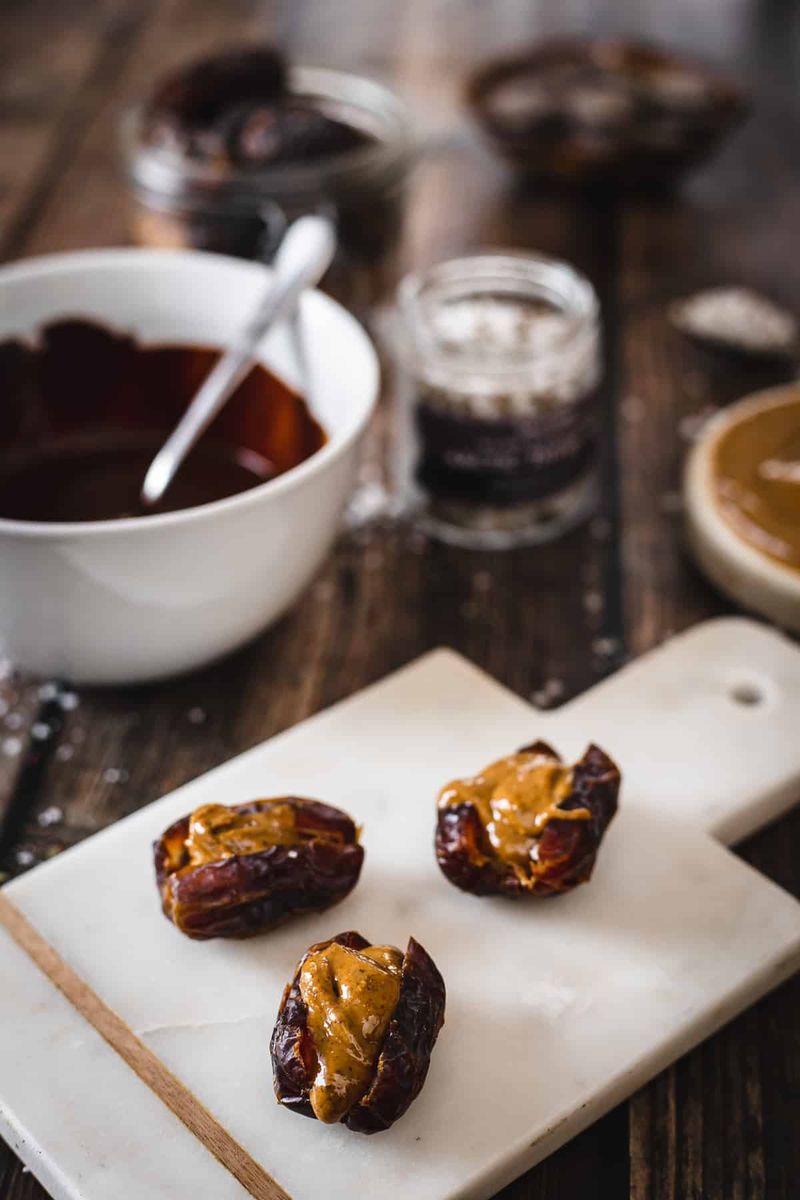 Medjool Dates With Almond Butter Instead of Toffees