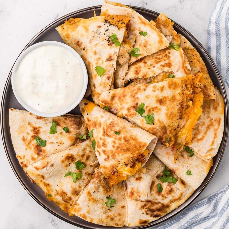 Ranch Dressing Quesadilla