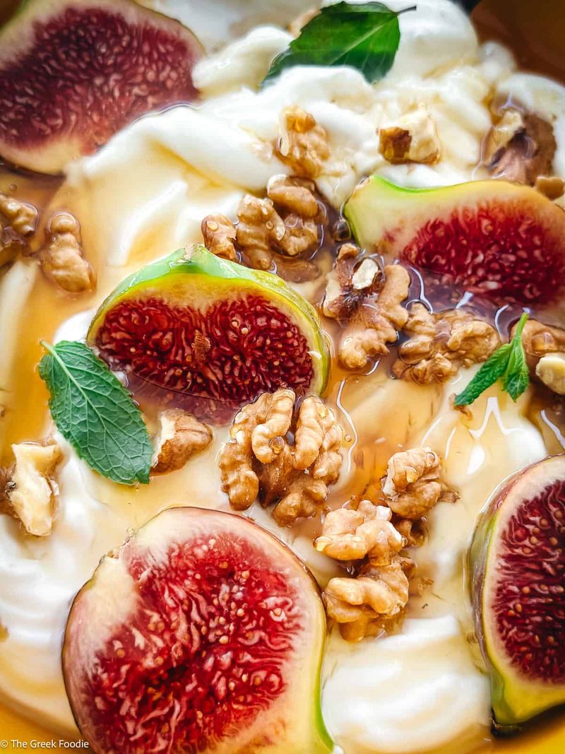 Greek Yogurt with Toasted Walnuts and Fig Jam