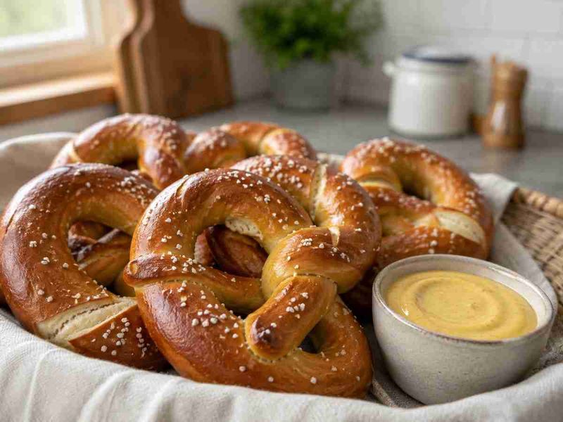 Pretzels with Mustard Dip