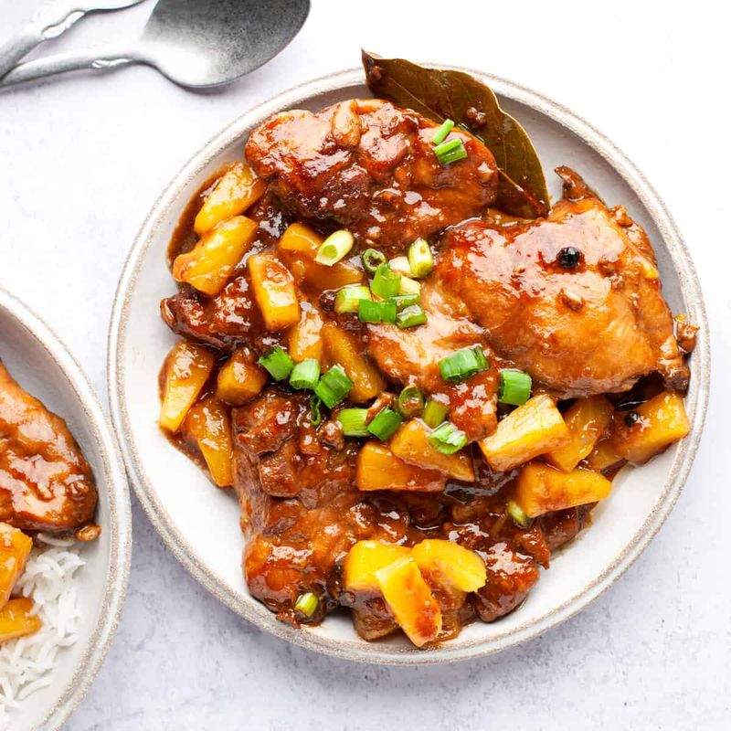 Filipino Adobo with Pineapple - Chicken Adobo sa Pinya