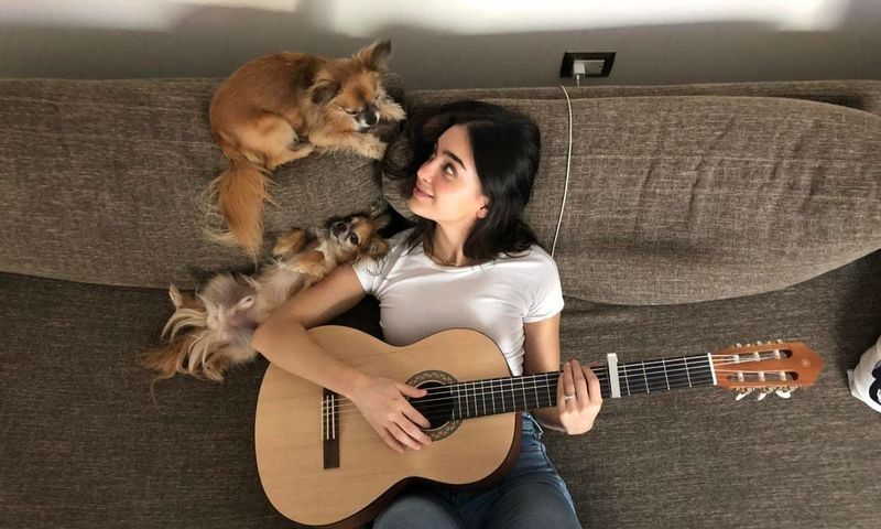 Melissa Barrera - Pandemic Guitar Player