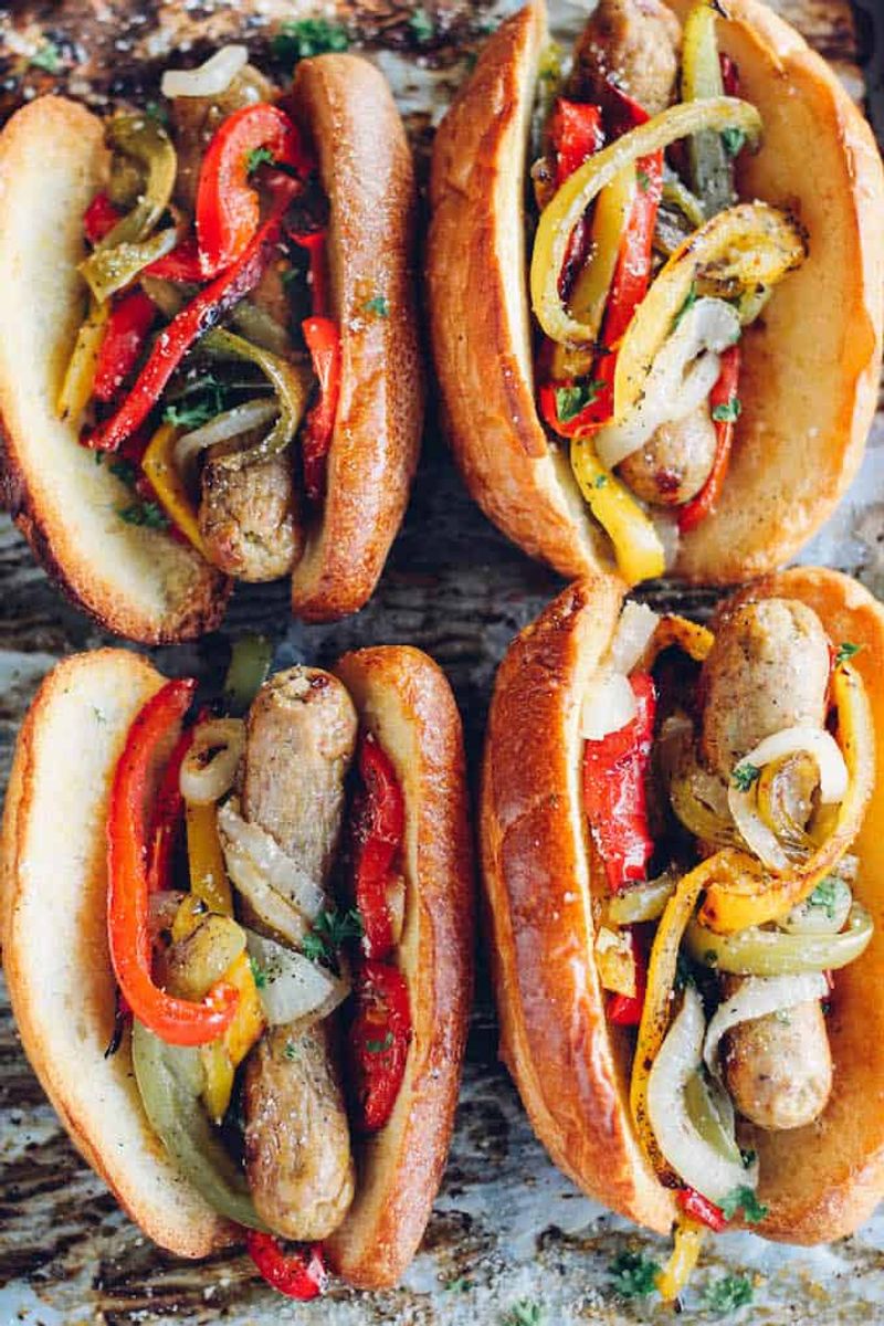 Sausage and Pepper Hoagies