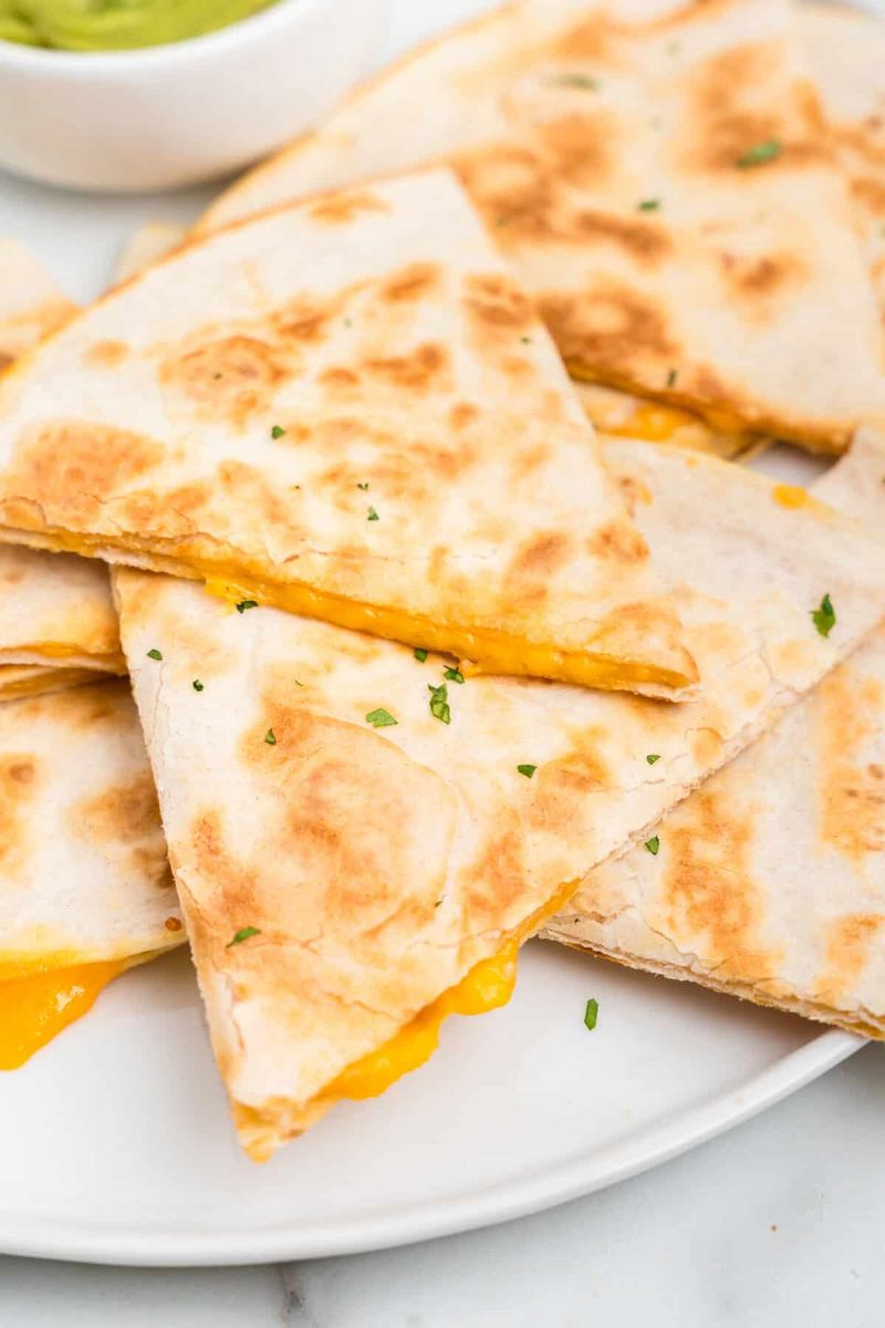 Cheese Quesadilla Triangles