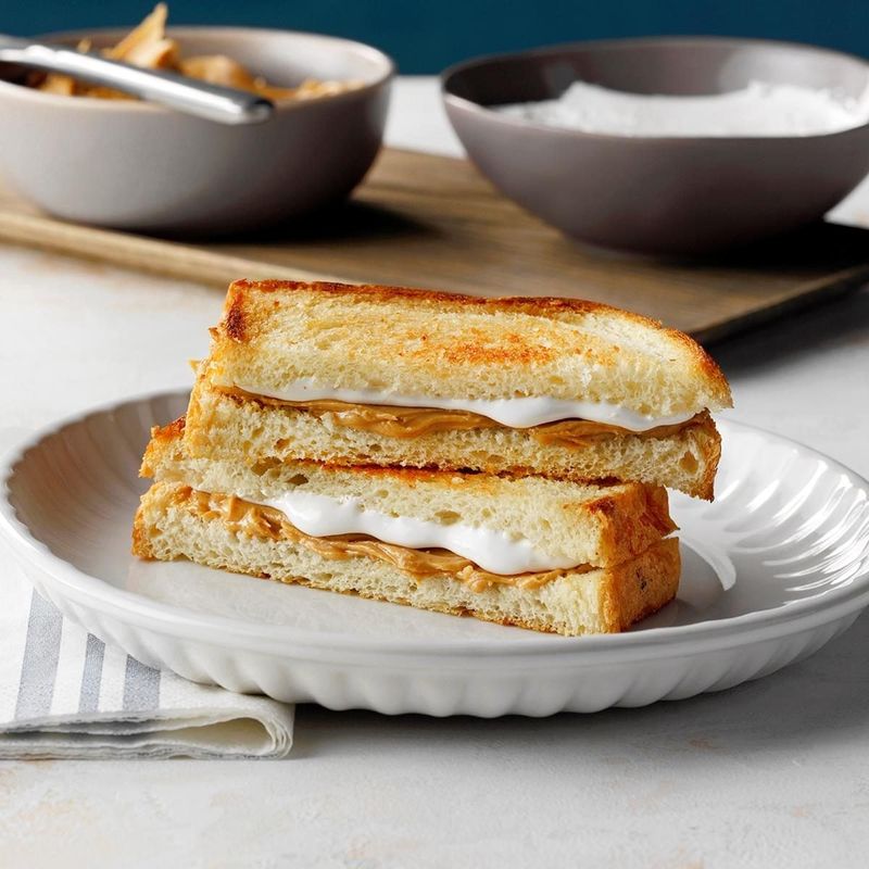Peanut Butter and Marshmallow Fluff Sandwiches