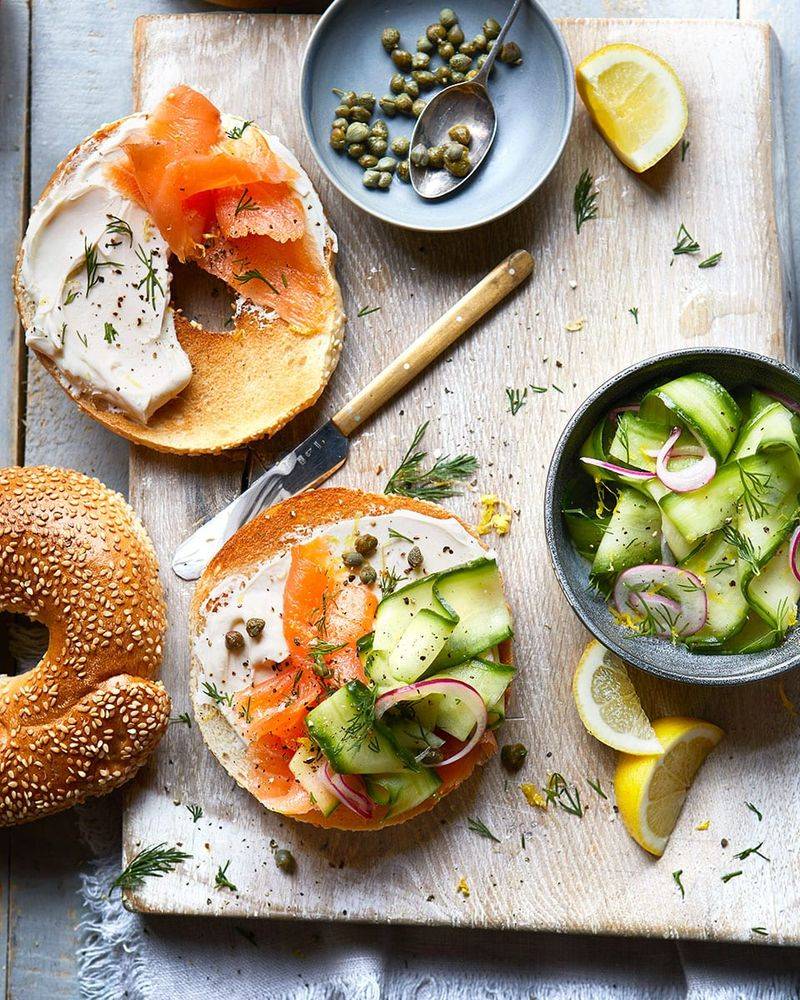 Smoked Salmon and Cream Cheese Bagel