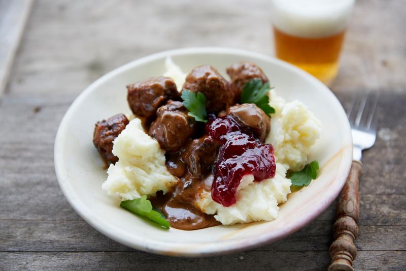 Swedish Meatballs with Lingonberry Sauce