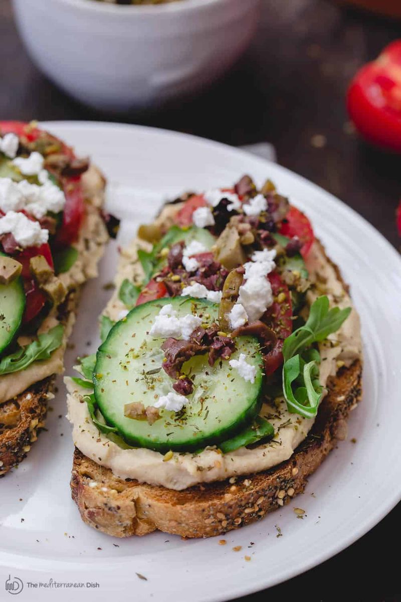 Hummus with Cucumber and Za'atar