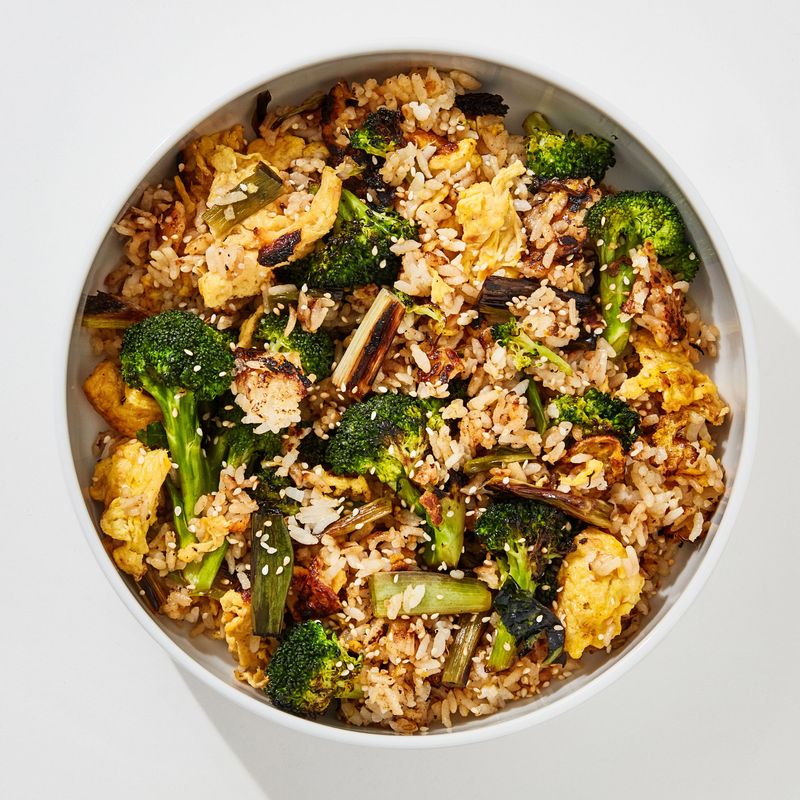 Fried Rice with Vegetables and Soy Sauce