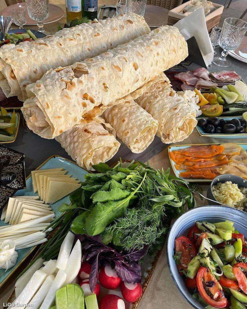 Lavash with Herbs and Cheese - Armenia