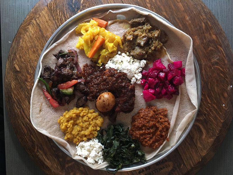 Ethiopian Injera with Stews