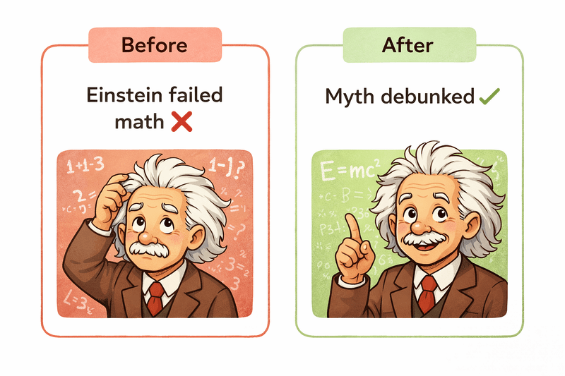 Albert Einstein Failed Math as a Child