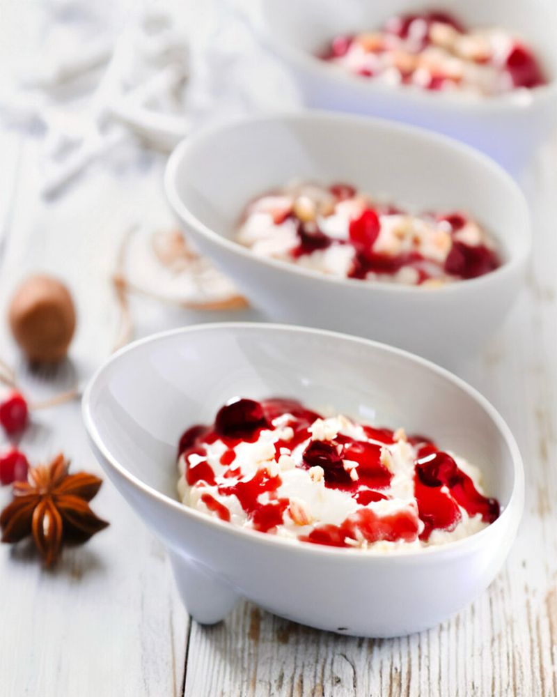 Risalamande (Rice Pudding with Cherry Sauce)