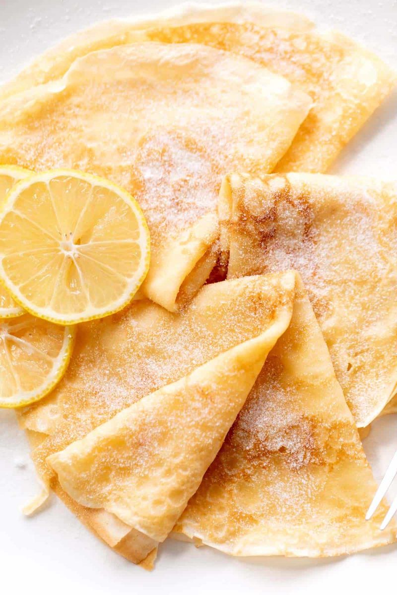 Crepes with Sugar and Lemon