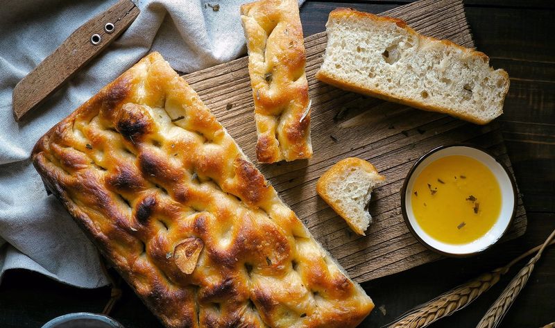 Focaccia with Olive Oil Crust