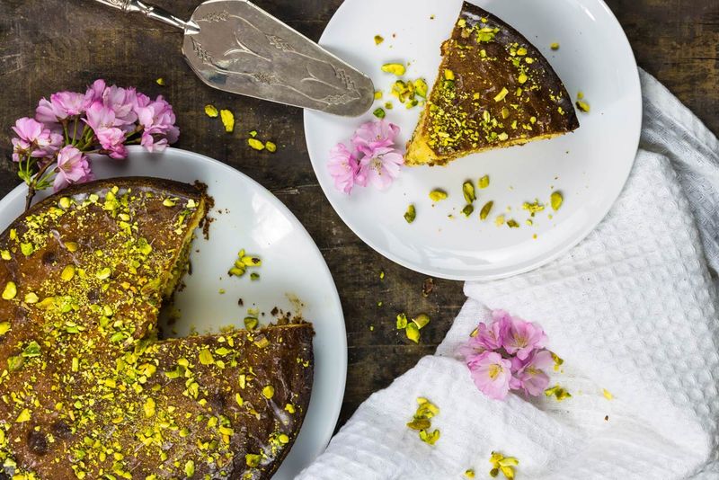 Pistachio Olive Oil Cake