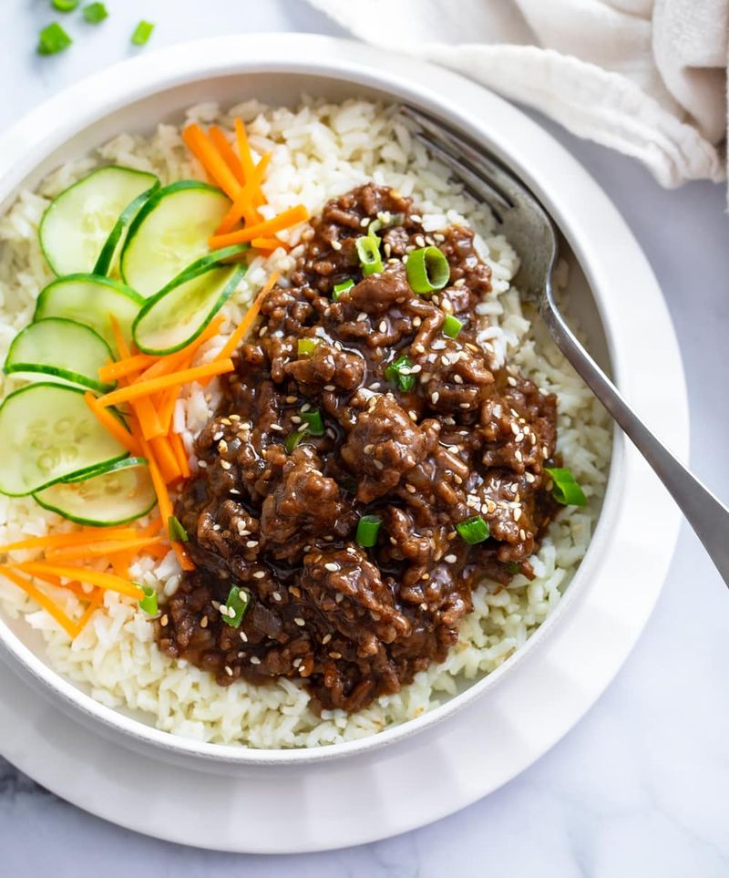Korean-Inspired Ground Beef Bowls
