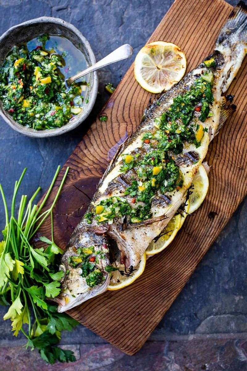 Grilled Whole Branzino with Herbs