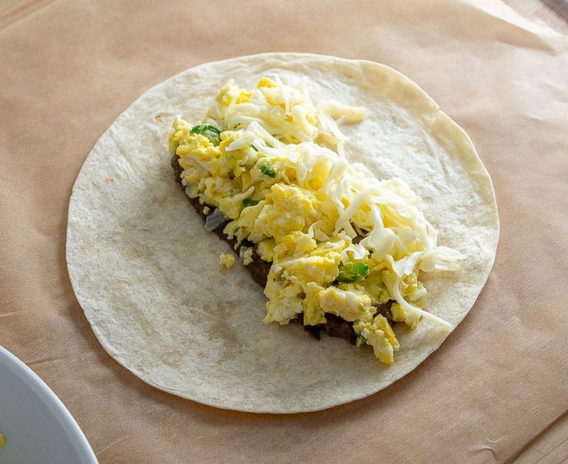 Egg and Bean Burritos
