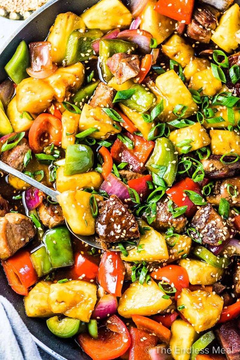 Pineapple in Pork Stir-Fry
