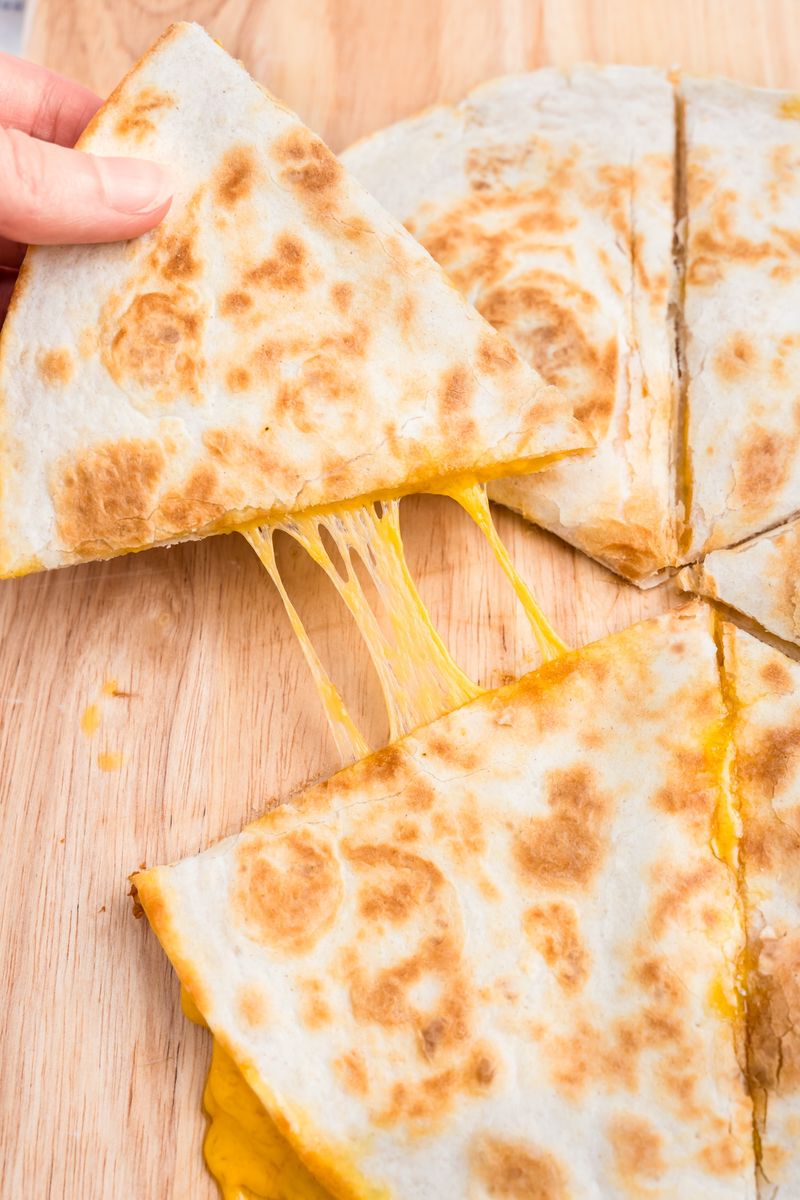 Cheesy Quesadilla Triangles