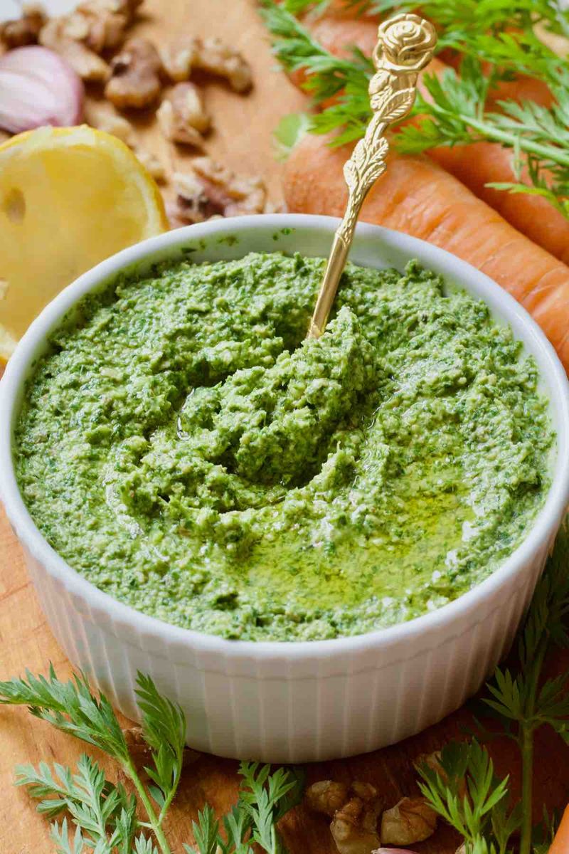 Carrot Top Pesto