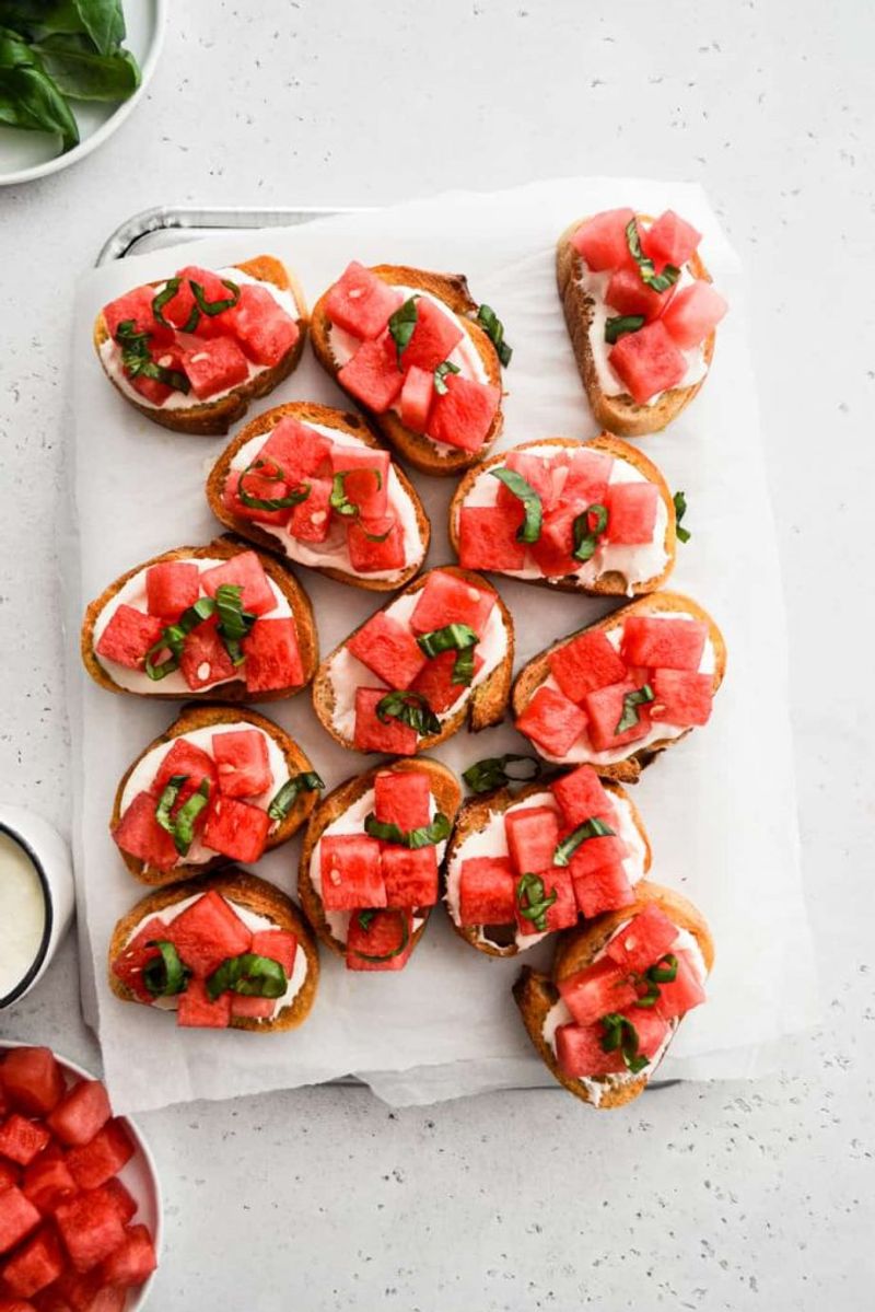 Watermelon and Feta Bruschetta