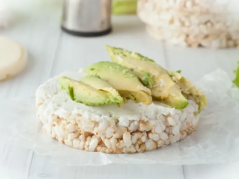 Rice Cakes Paired With Avocado