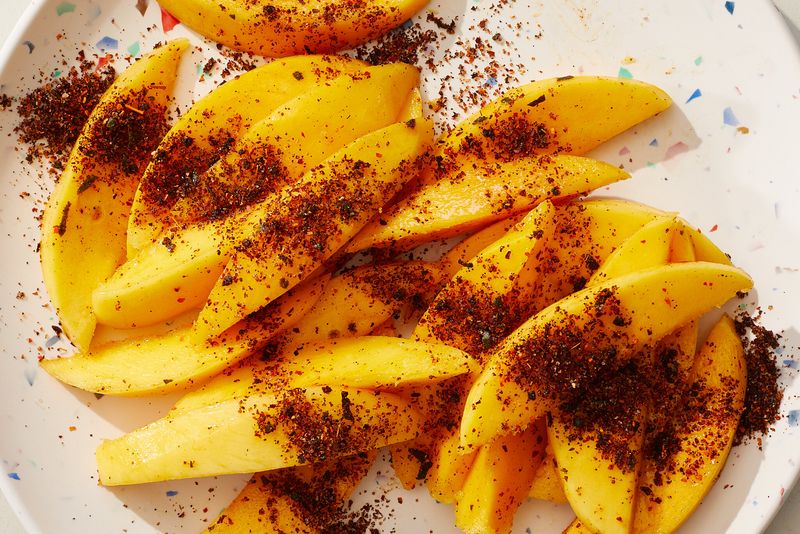 Sliced Mango with Tajin
