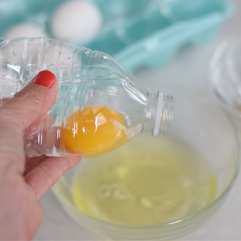 Separating Egg Yolks Using a Plastic Water Bottle