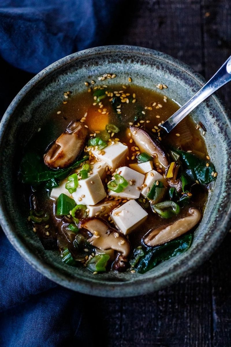 Miso Soup With Tofu And Soft Noodles