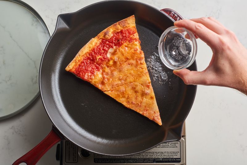 Reheating Pizza in a Skillet with a Lid