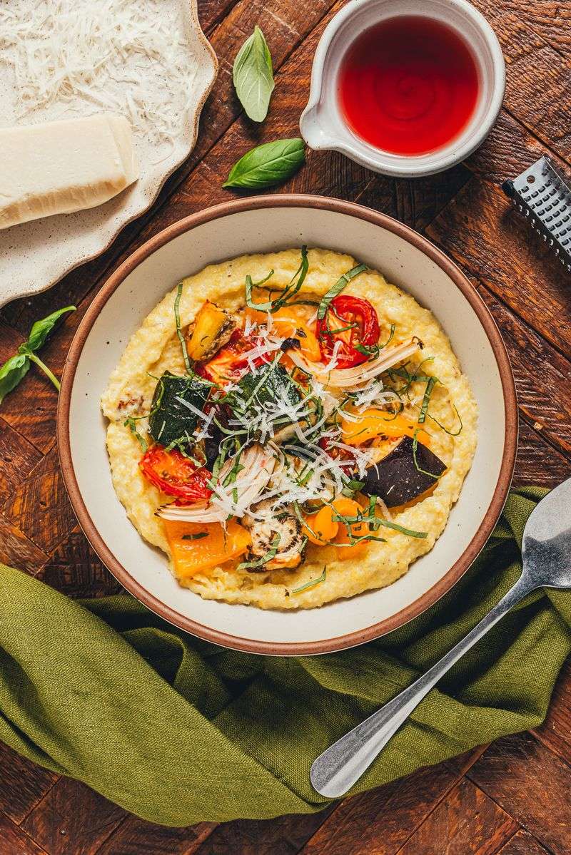 Roasted Vegetable Polenta Bowl
