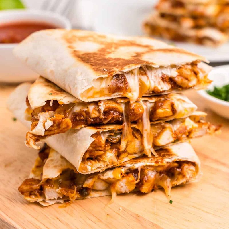 Quesadillas with Canned Chicken