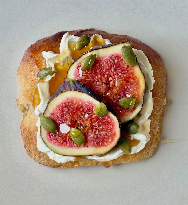 Sunflower Seed Butter and Sliced Figs