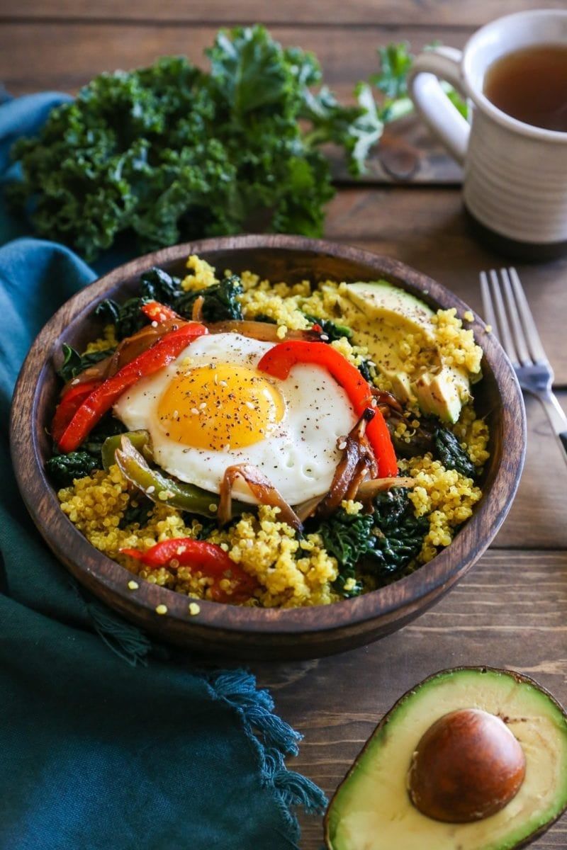 Breakfast Grain Bowl with Roasted Vegetables