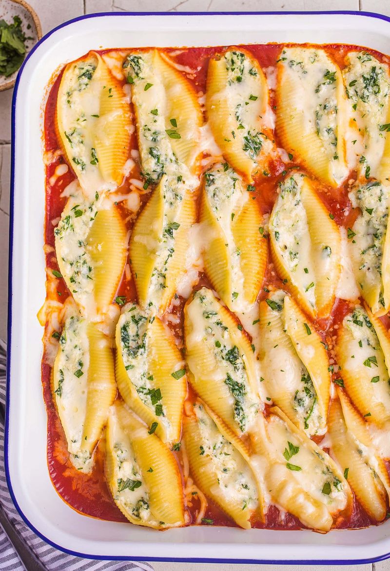 Spinach and Ricotta Stuffed Shells