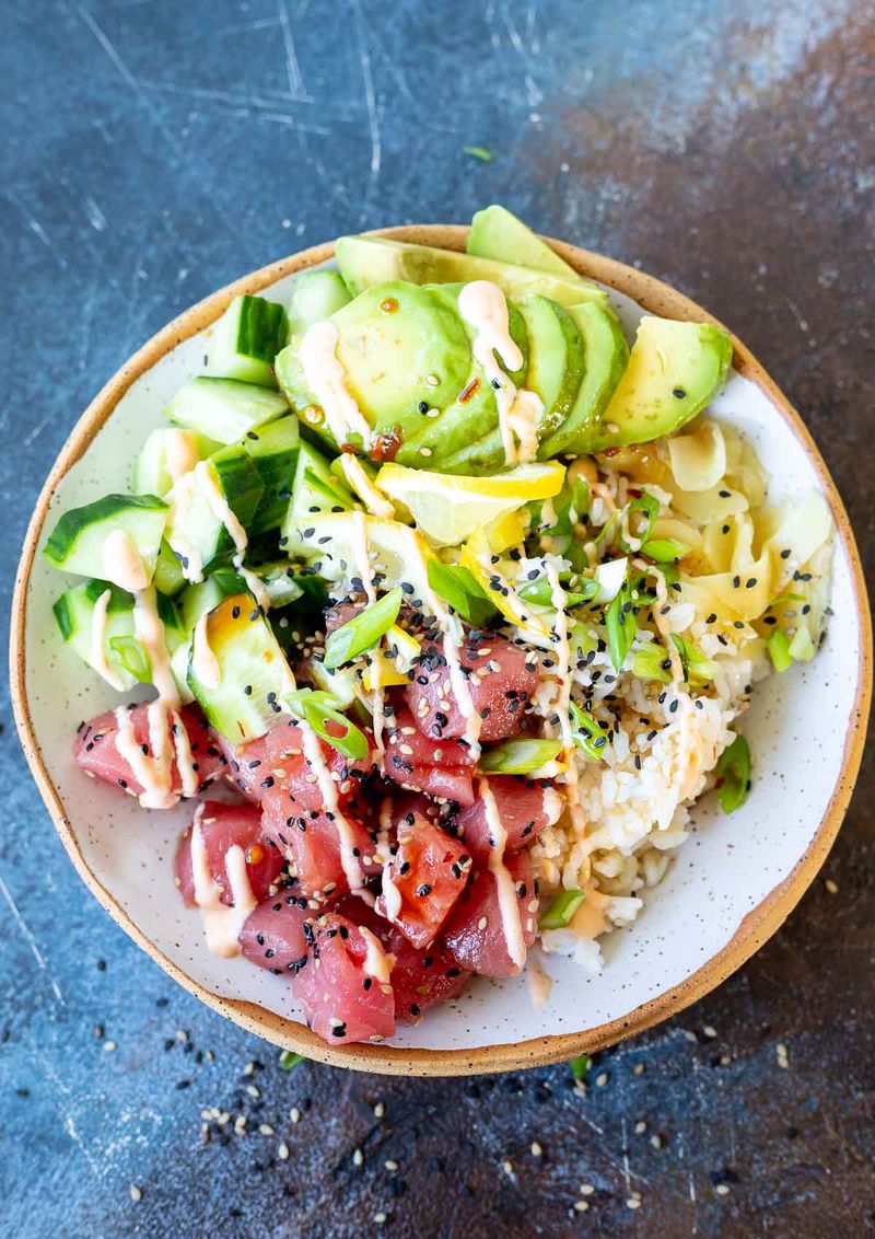 Spicy Tuna Poke Bowls