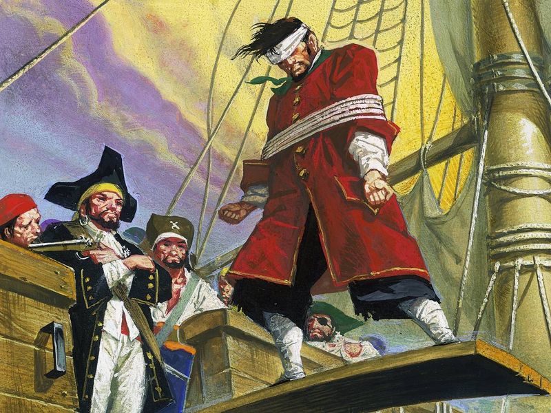 Pirates Made Captives Walk the Plank
