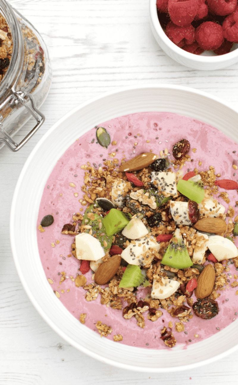Tofu Smoothie Granola Bowl