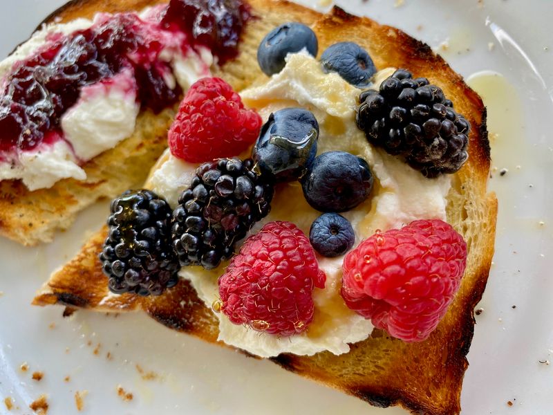 Ricotta And Berry Toast