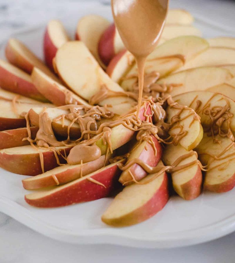 Peanut Butter on Apple Slices