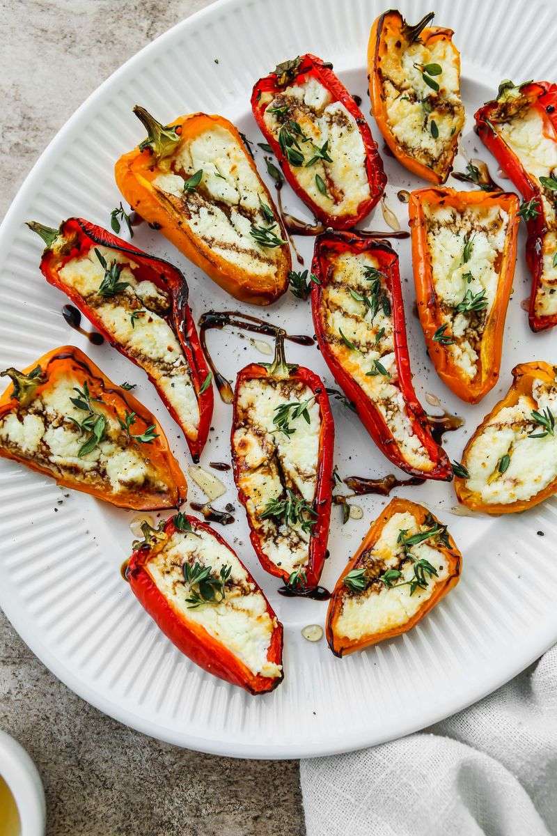 Herbed Goat Cheese Stuffed Mini Peppers